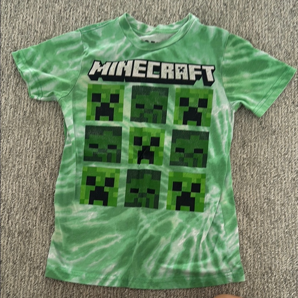 Green Tie-Dye Minecraft Creeper Tee